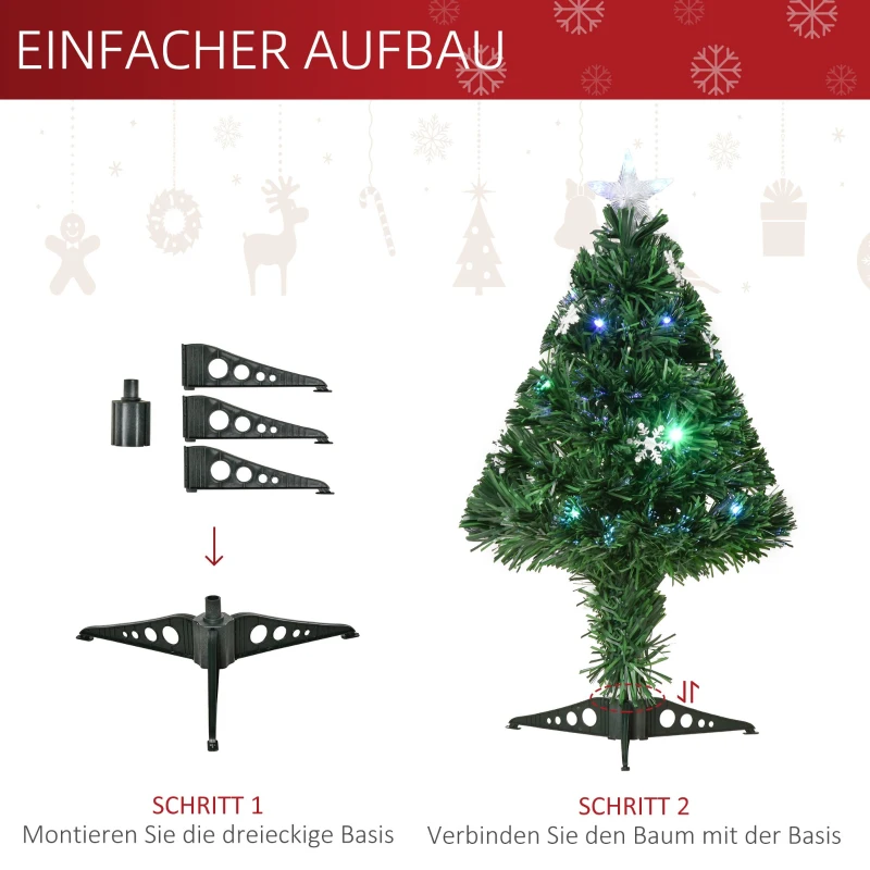 HOMCOM® Kunstkerstboom | dennenboom | Ø 25 x 60 cm | groen | Aosom.de