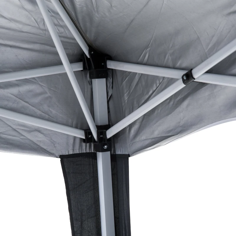 Outsunny 3 M x 3 M Base/ 2.5 M x 2.5 M Top Pop Up Gazebo with Carry Bag, Height Adjustable Slant Leg Party Tent Instant Event Shelter for Garden, Patio, Black