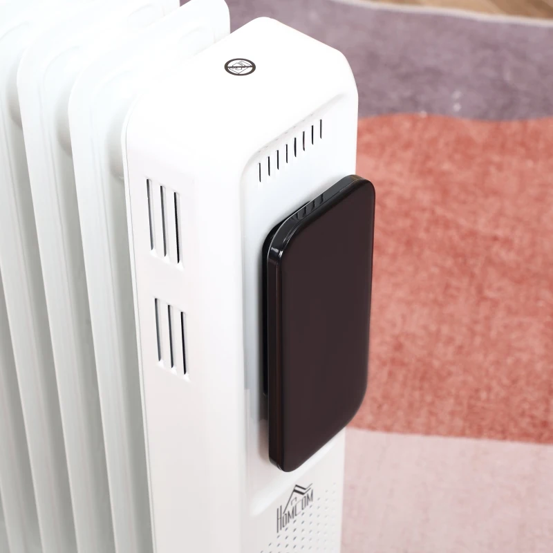 HOMCOM Grzejnik olejowy, 42,5 cm x 24 cm x 63 cm