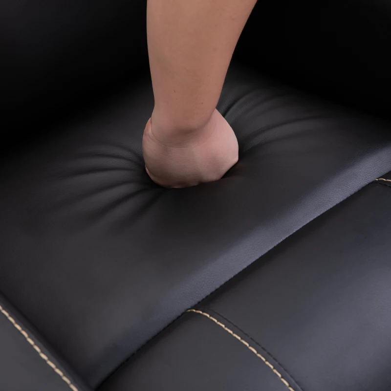 HOMCOM Massagesessel TV-Sessel elektrisch Relaxsessel Wohnzimmersessel 165°-Neigung PU  Metall Schwarz 70 x 88 x 100 cm