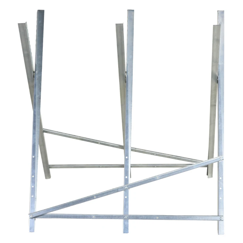 DURHAND kettingzaagbok zaagbok inklapbaar zaagframe voor brandhout zilver metaal 83 x 83 x 79 cm | Aosom.de