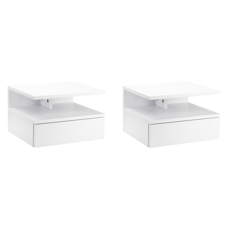 HOMCOM 2 tlg. Nachttisch Wandschrank im schwimmenden Design