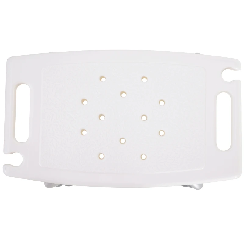 HOMCOM Duschstuhl Badehocker Badestuhl Duschhocker Duschsitz Badhilfe höhenverstellbar (Duschhocker/rechteckig)