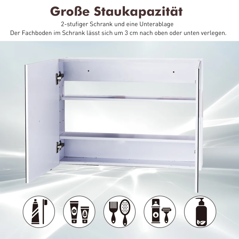 Szafka łazienkowa, szafka lustrzana HOMCOM