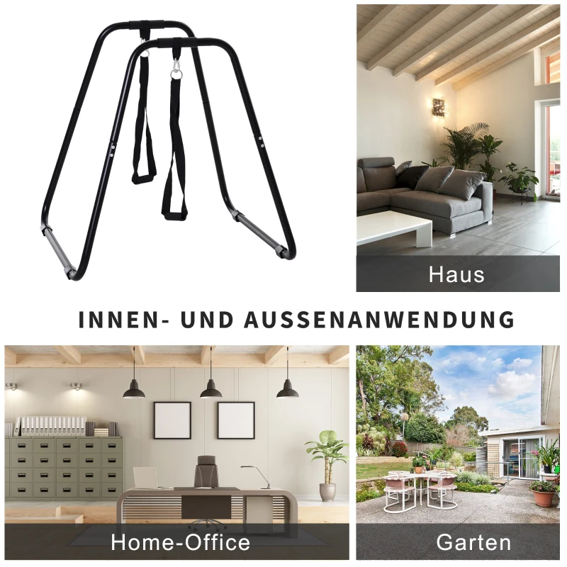 HOMCOM DRĄŻEK DO PODCIĄGANIA I ĆWICZEŃ stal czarny