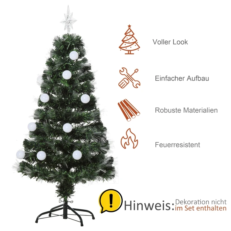 HOMCOM kerstboom dennenboom met LED 2 lichtkleuren 130 takpunten Ø45x 120 h cm