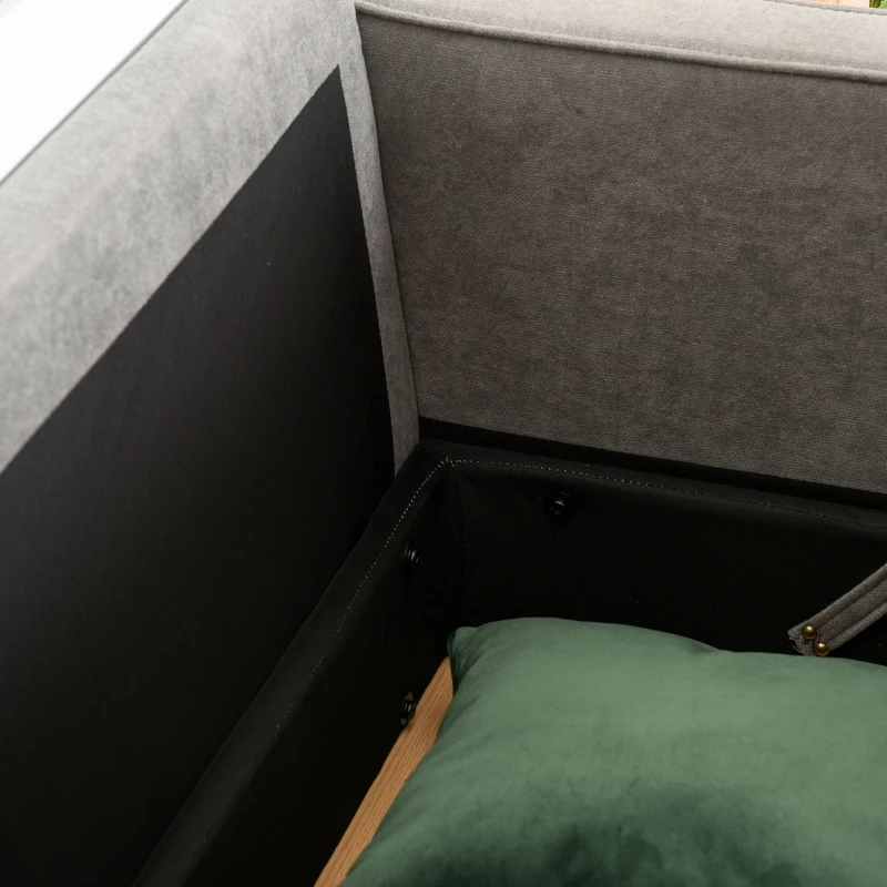 Sofa 3 osobowa tkanina sofa dwuosobowa zdejmowana z poduszkami gumwood bawełna szary HOMCOM®