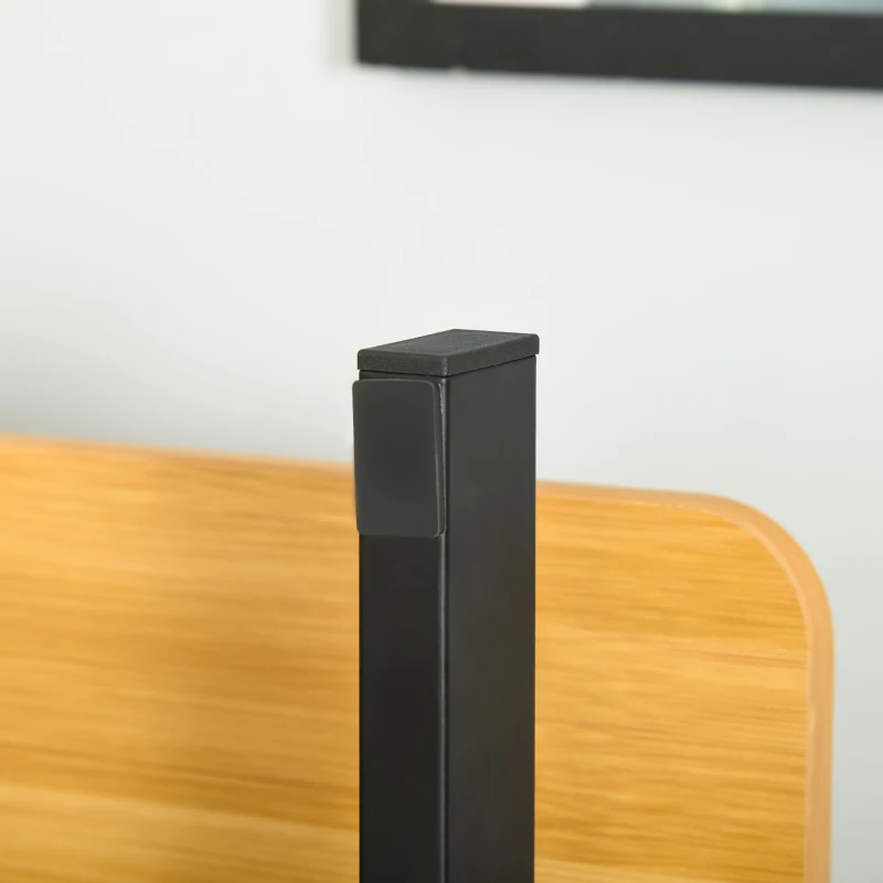 Vinsetto Sitz-Steh-Schreibtisch Steharbeitsplatz Stehpult Monitorständer Höhenverstellbar Stahl Spanplatten Natur 80 x 40 x 13,5-51 cm