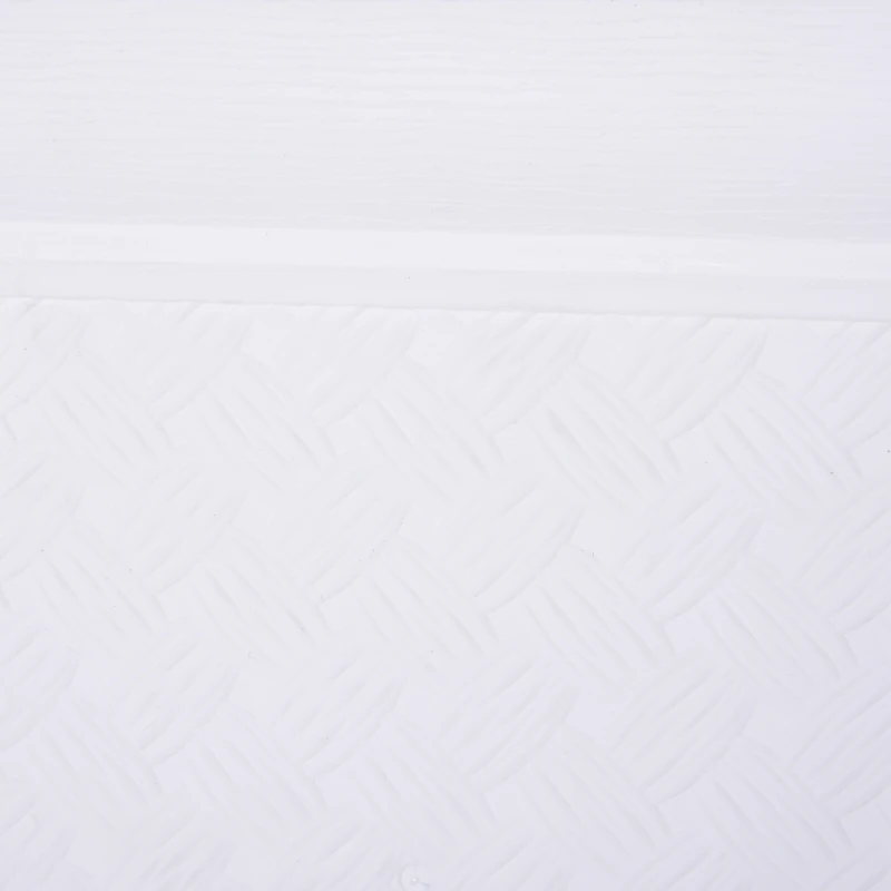 Outsunny 2tlg. Hochbeet für Balkon und Garten Pflanztopf aus PP, Weiß, 30 x 30 x 29 cm