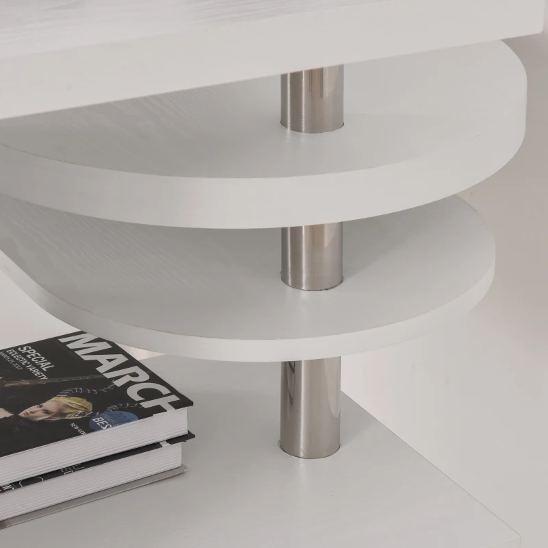 HOMCOM® Eckschreibtisch Computertisch PC-Schreibtisch mit Regal Bürotisch L/I-Form Weiß