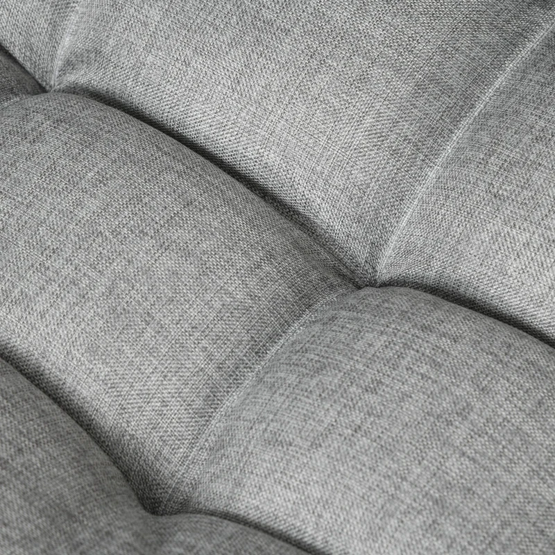 HOMCOM® Bodenstuhl Bodensessel Rückenlehne verstellbar modern für Wohnzimmer Büro Grau