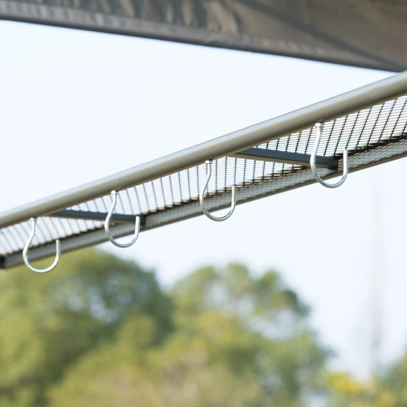 Outsunny Pawilon Grillowy z Ochroną Przeciwpożarową