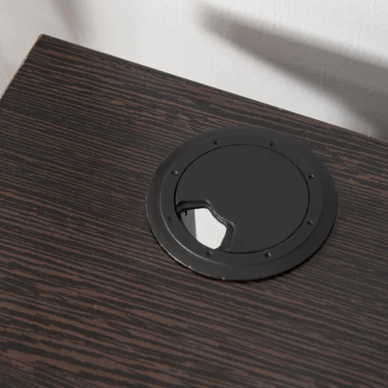 HOMCOM hoekschrijftafel hoek schrijftafel computertafel opbergvak kantoor donkerbruin