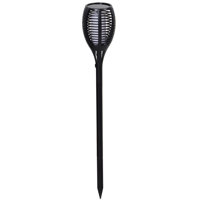 Outsunny Solarleuchte Gartenlicht 2er-Set Lampe Flamme 51 LEDs Wasserdicht Kunststoff Ø12 x 78 cm