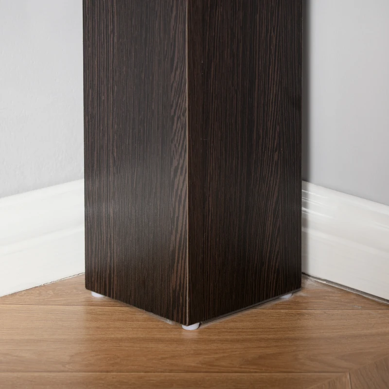 HOMCOM hoekschrijftafel hoek schrijftafel computertafel opbergvak kantoor donkerbruin