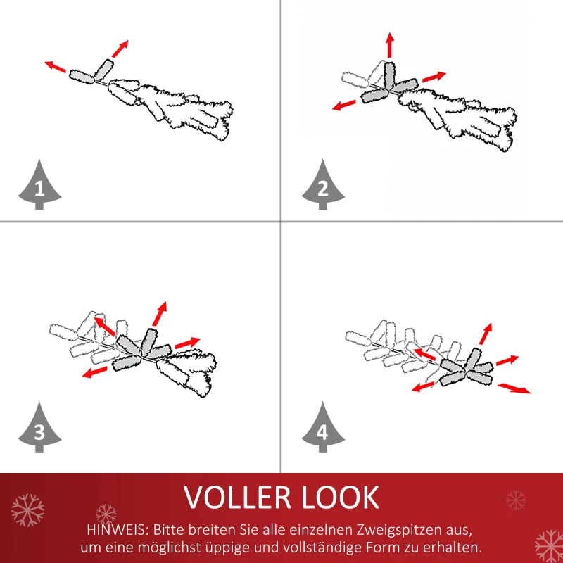 HOMCOM® Kunstkerstboom | dennenboom | Ø 25 x 60 cm | groen | Aosom.de
