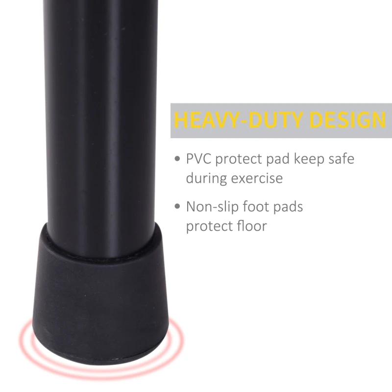 HOMCOM 45” Round Mini Trampoline Rebounder Indoor Outdoor Mini Jumper with Adjustable Handle Orange