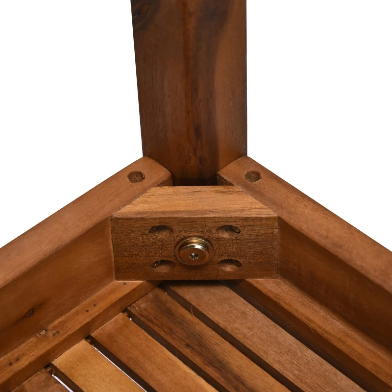 Outsunny Tuin salontafel 3-delige set stapeltafel bijzettafel koffietafel acaciahout naturel