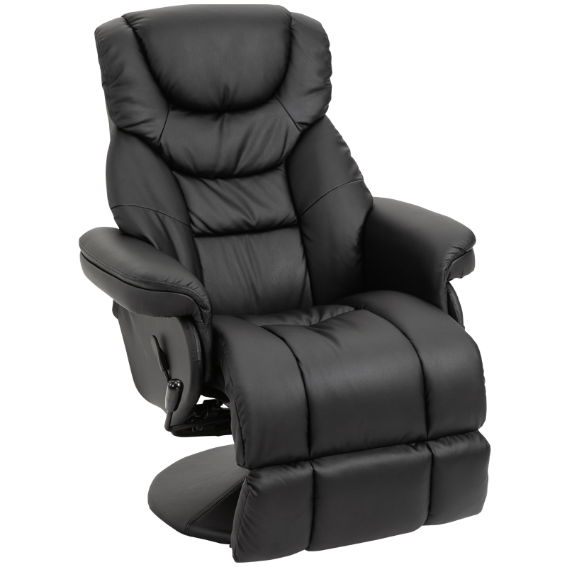 HOMCOM® Relaxsessel Fernsehsessel Einzelsofa 135 °Neigung 79x81x107cm Schwarz