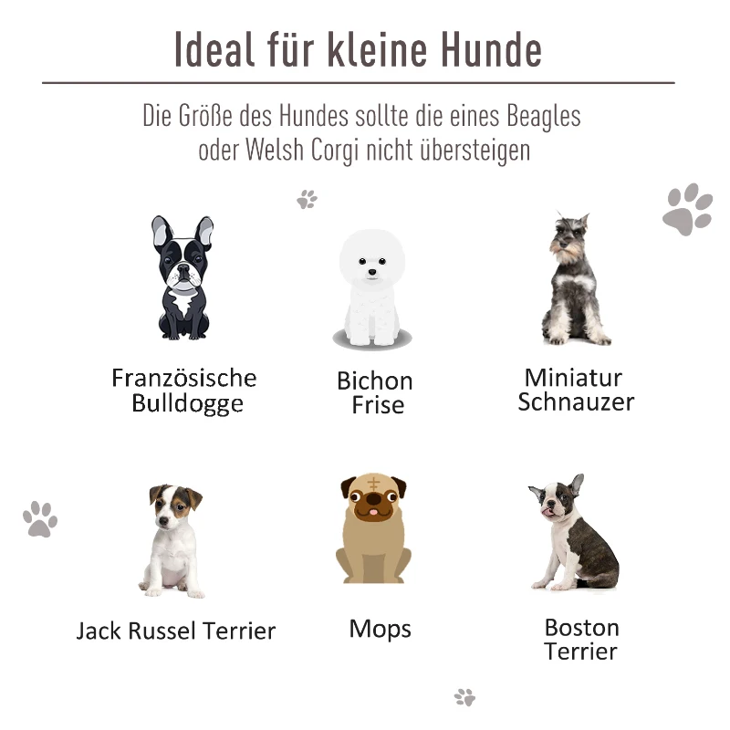 PawHut Hundewagen Hundebuggy Katzenbuggy mit vier Rädern klappbar Hunde Katze Oxford Grau 97 x 62 x 105 cm