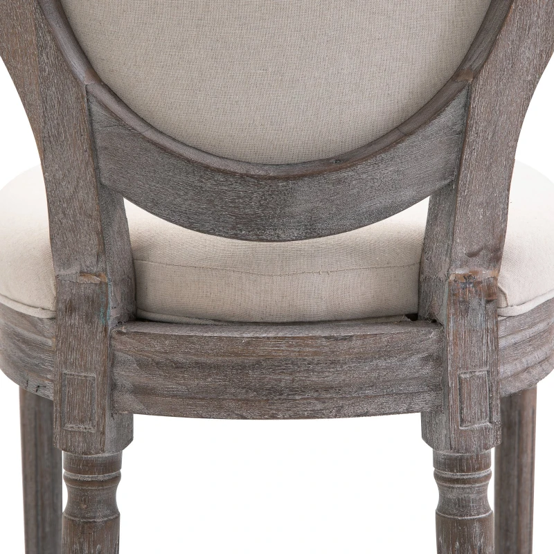 HOMCOM 2er Set Esszimmerstuhl Retro-Design Küchenstuhl Polsterstuhl mit Fußmatten 51 x 55 x 96 cm