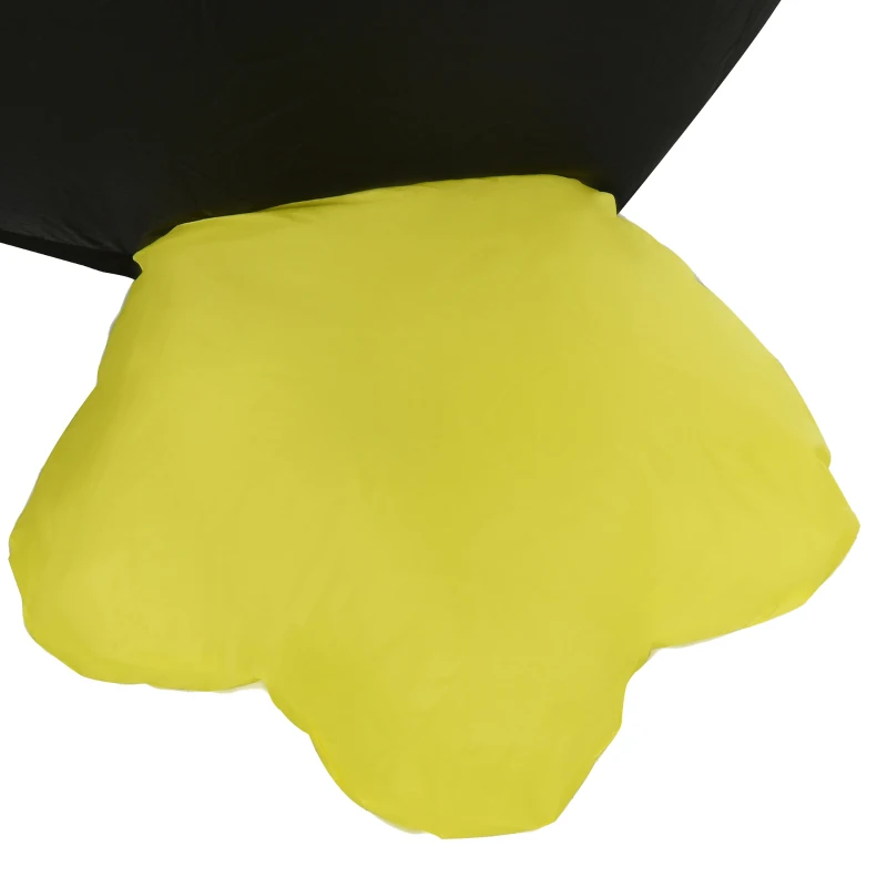 HOMCOM Aufblasbare Pinguin-Figur 2,43 m Weihnachtsdekoration mit Lichtern Weihnachten Dekoration automatisches Aufblasen wetterfest Polyester Weiß+Schwarz+Rot+Grün 130 x 75 x 243 cm