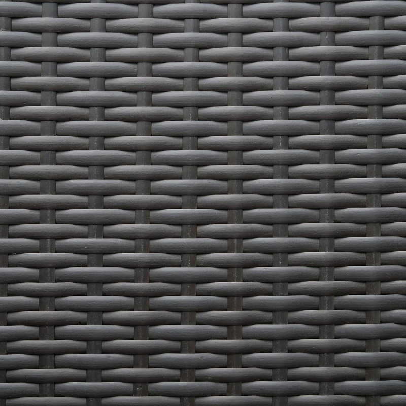 Skrzynia ogrodowa polirattanowa schowek ogrodowy metal ciemnobrązowa Outsunny