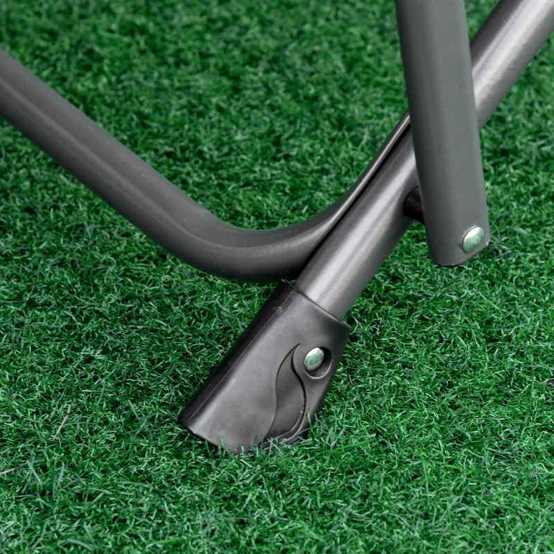 Outsunny Krzesło kempingowe krzesło reżyserskie składane przenośne tkanina Oxford ciężkie kolor biały+zielony