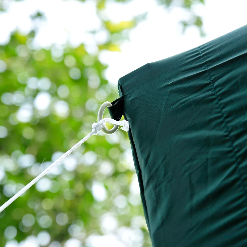 Outsunny 3 x 6 m Pop Up Gazebo with Sides and Windows, Height Adjustable Wedding Camping Party Tent Canopy Marquee with Storage Bag for Garden, Event, Green