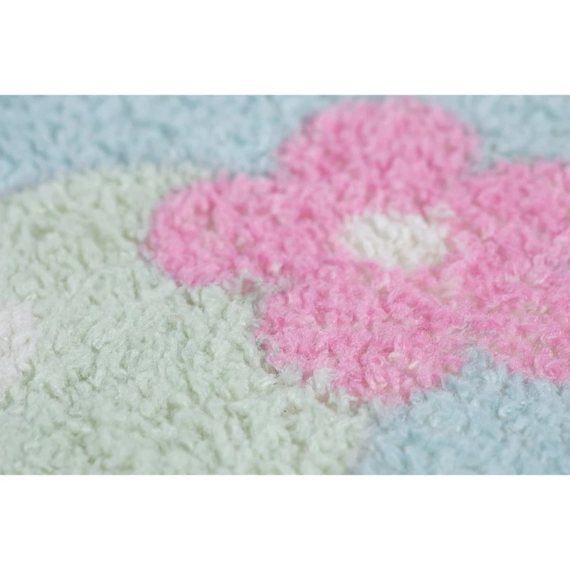 Homcom Kinderteppich Blau 150 x 80 x 1,2 cm