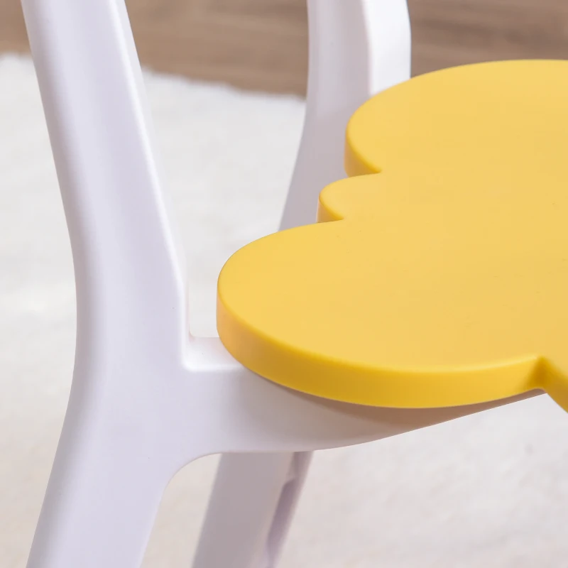 HOMCOM 3-tlg. Kindersitzgruppe mit Kindertisch 2 Stühle für 2-8 Jahre Kindermöbel PP-Kunststoff Bunt 76,5 x 54,5 x 49,5 cm