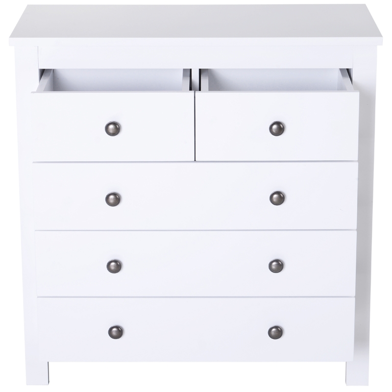 HOMCOM komoda z 5 szufladami komoda kredens MDF + płyta wiórowa