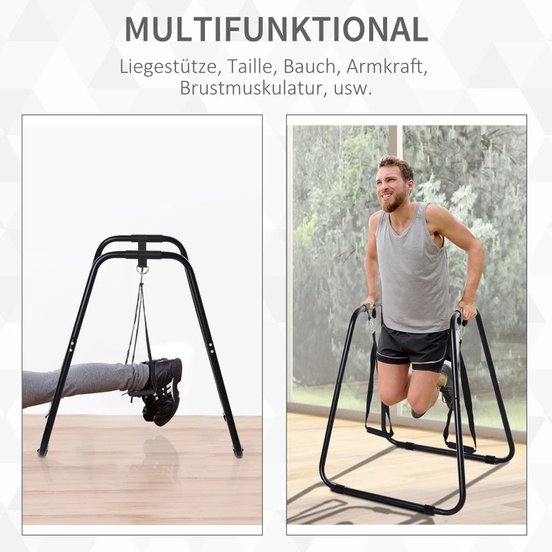 HOMCOM DRĄŻEK DO PODCIĄGANIA I ĆWICZEŃ stal czarny