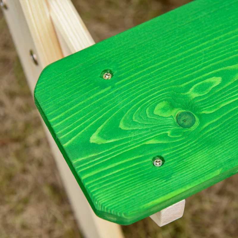 Outsunny 2-in-1 Kinder Campingtisch mit 2 Sitzbänke Matschküche Spieltisch mit Wasserhahn Holz Spieltisch für Kinder 3-7 Jahren Fichte PP-Kunststoff 94 x 89 x 50,5 cm
