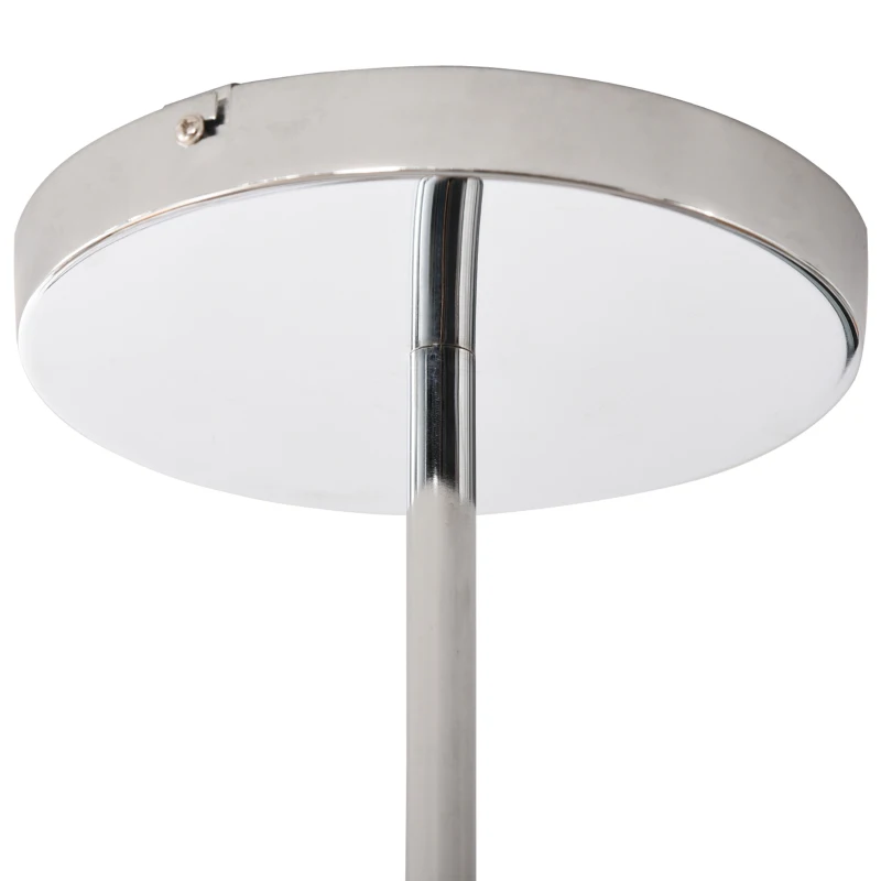 HOMCOM Lámpara de Suspensión Ø59x44 cm Lámpara Colgante Textil con Luces LED 36W con 3 Modos de Color y Soporte de Metal Dormitorio Sala de Estar Gris