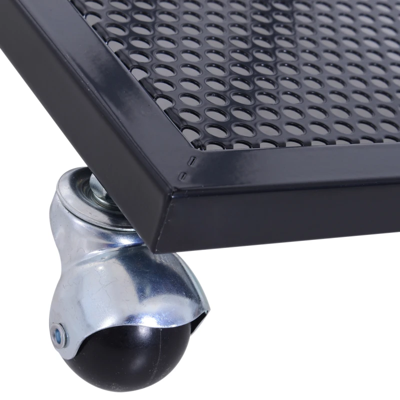 Stolik wózek na kółkach w kształcie litery c mazerowany HOMCOM®