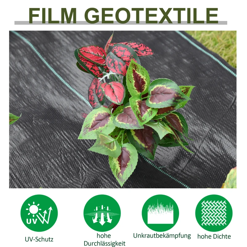 Agrotkanina przeciw chwastom agrowłóknina na chwasty 100 g/m² kolor czarny 50x2 m