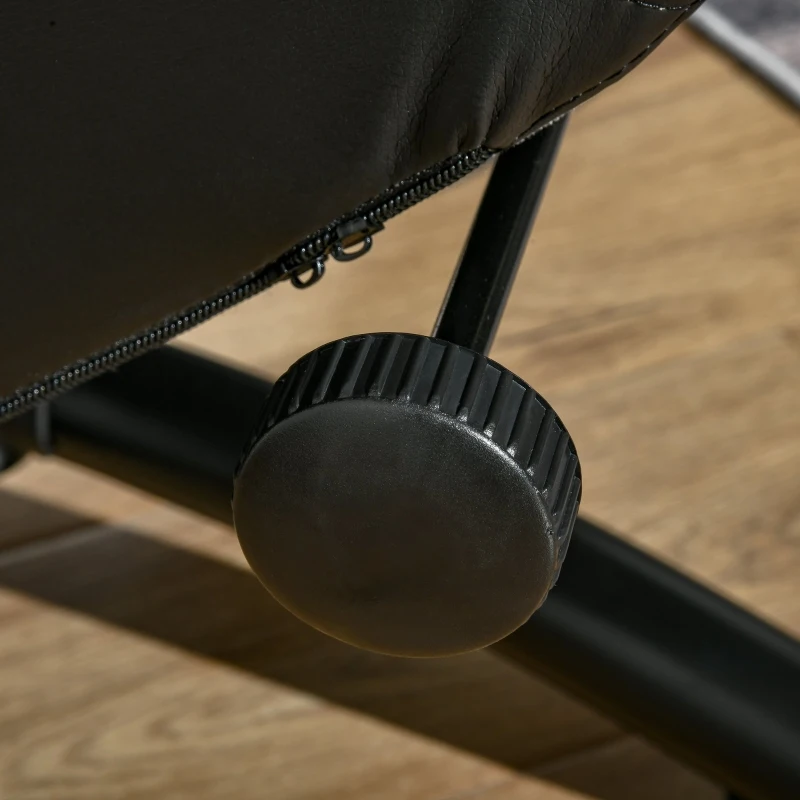 HOMCOM Liegesessel mit Fußstütze Ottomane Grau