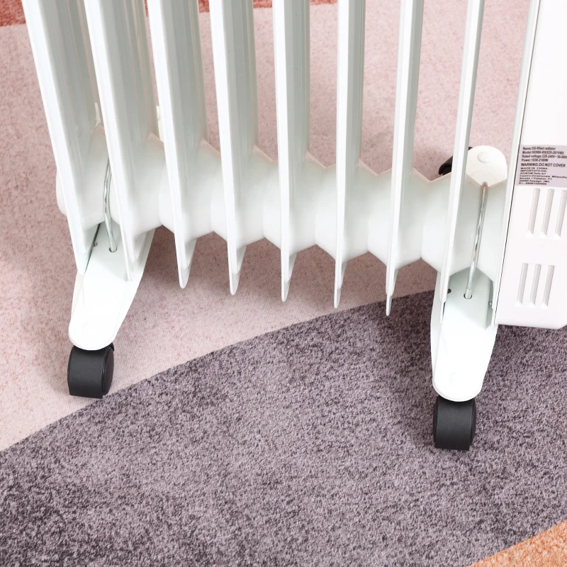 HOMCOM Grzejnik olejowy, 42,5 cm x 24 cm x 63 cm