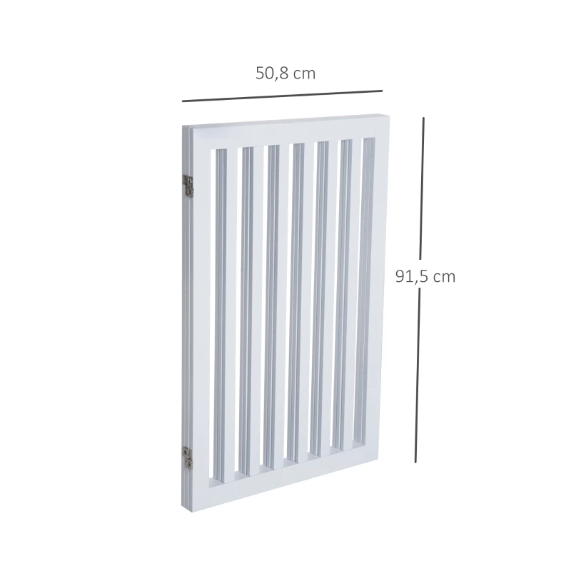 PawHut Hunde Absperrgitter Schutzgitter Hundegitter Konfigurationsgitter MDF Weiß B154,5xH91,5 cm