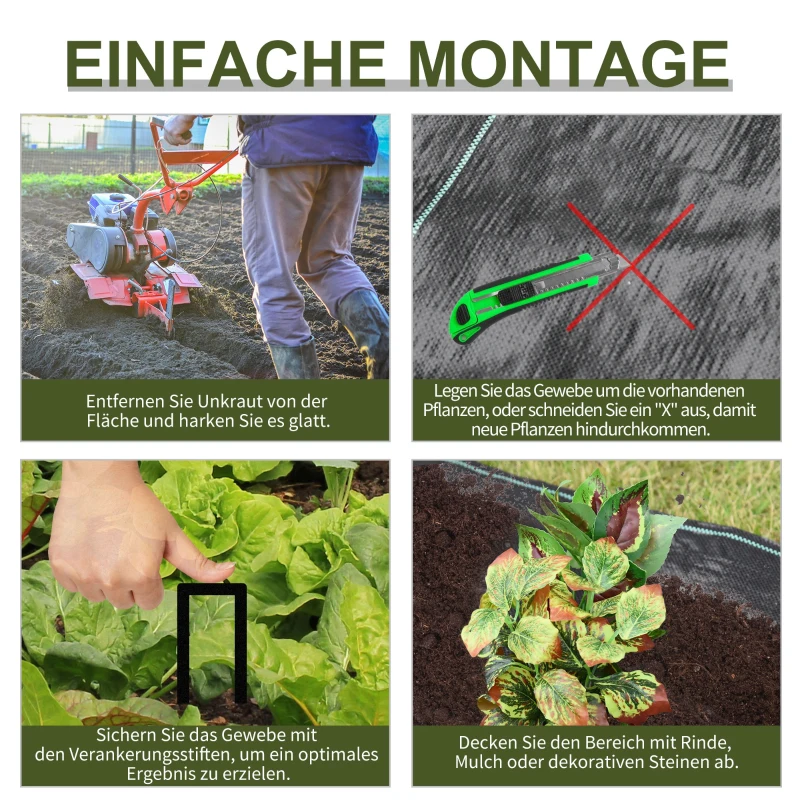 Agrotkanina przeciw chwastom agrowłóknina na chwasty 100 g/m² kolor czarny 50x2 m