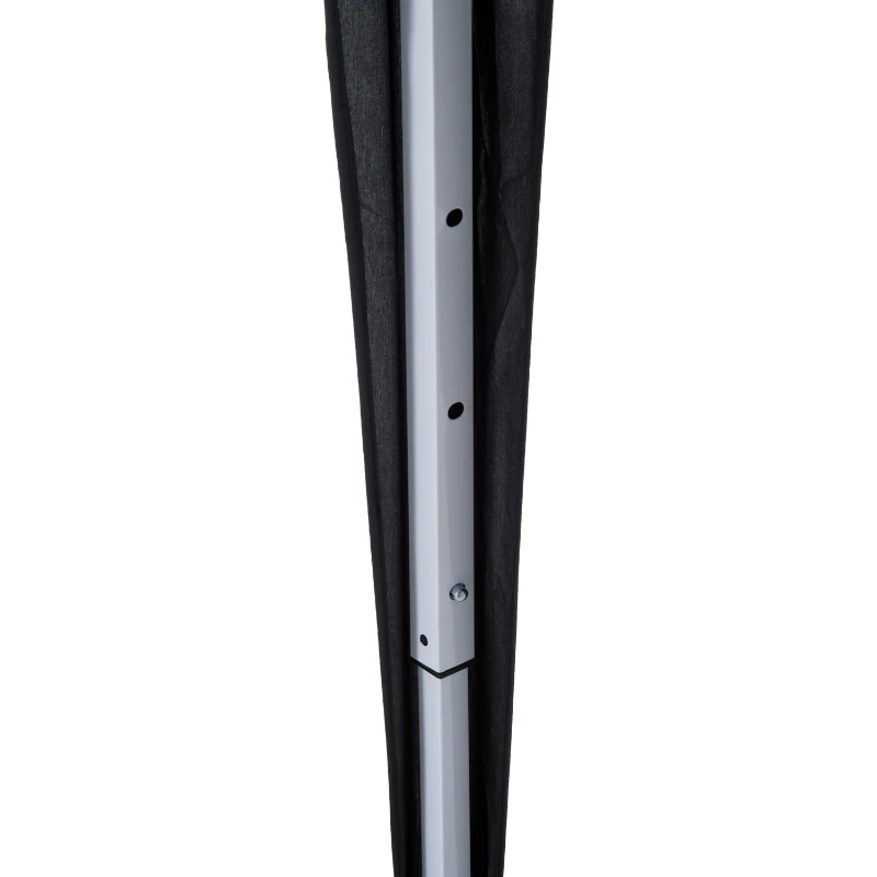 Outsunny 3 M x 3 M Base/ 2.5 M x 2.5 M Top Pop Up Gazebo with Carry Bag, Height Adjustable Slant Leg Party Tent Instant Event Shelter for Garden, Patio, Black