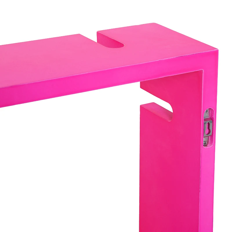 HOMCOM Wandregal Würfelregal Cube Regal mit 3 Fächern MDF Rosa