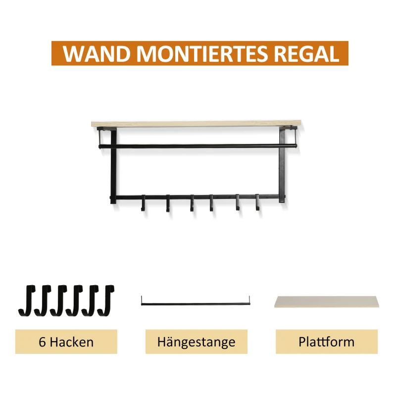 HOMCOM Zestaw do garderoby 2 w 1 Garderoba korytarzowa z ławką