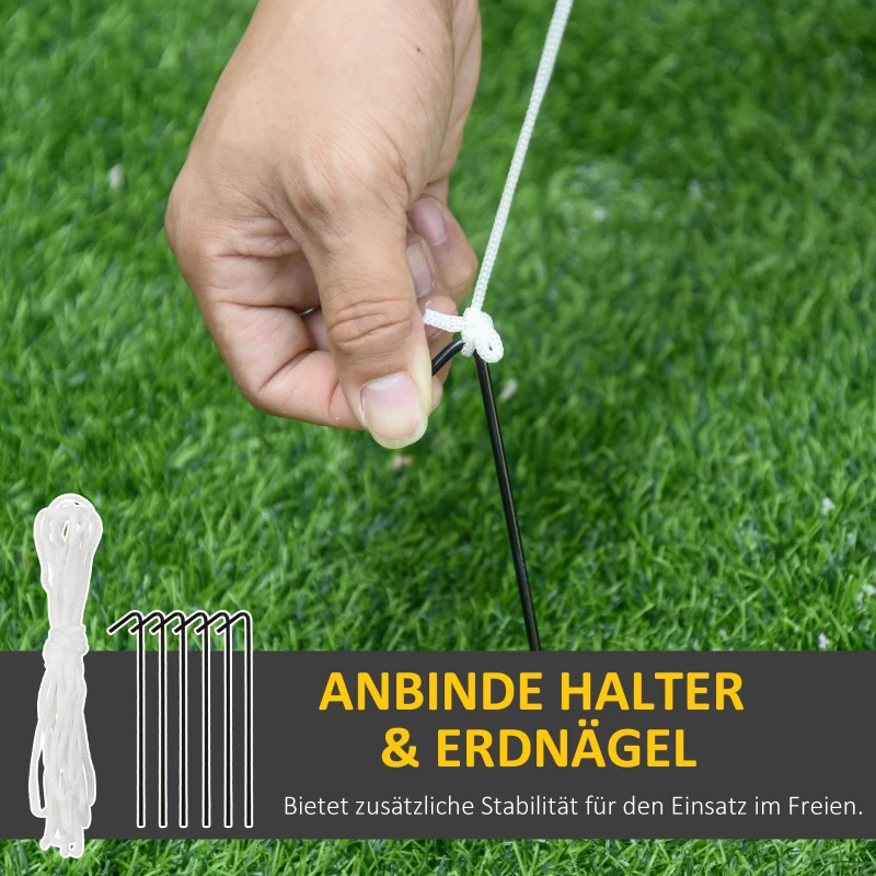 HOMCOM Aufblasbare Pinguin-Figur 2,43 m Weihnachtsdekoration mit Lichtern Weihnachten Dekoration automatisches Aufblasen wetterfest Polyester Weiß+Schwarz+Rot+Grün 130 x 75 x 243 cm