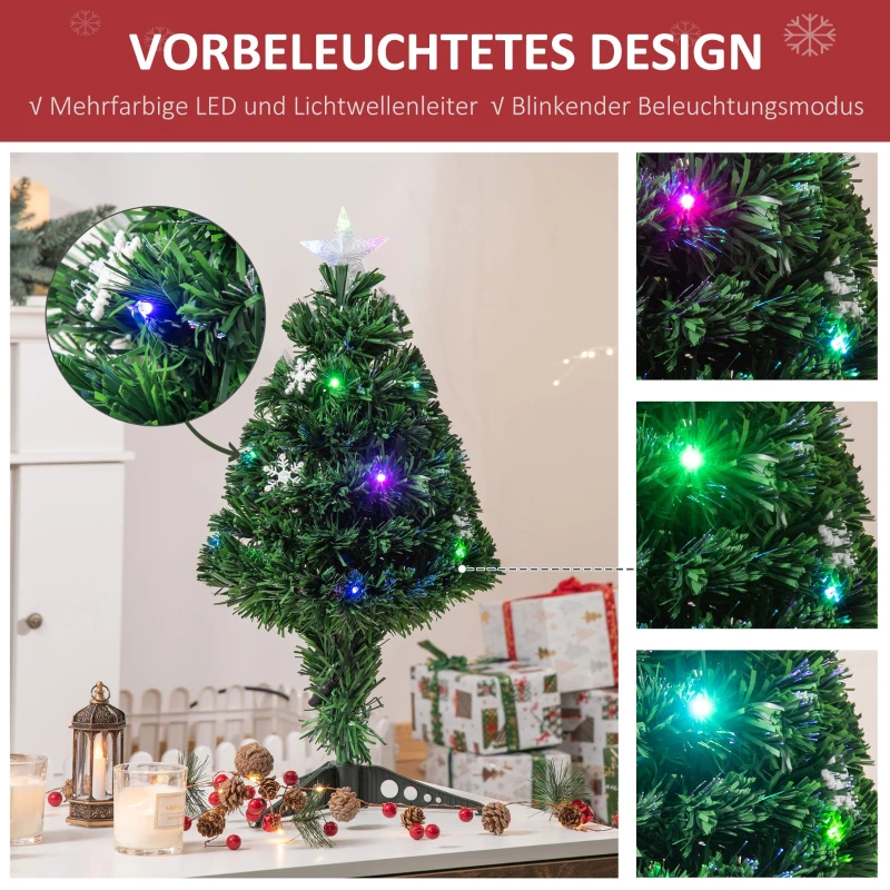 HOMCOM® Kunstkerstboom | dennenboom | Ø 25 x 60 cm | groen | Aosom.de