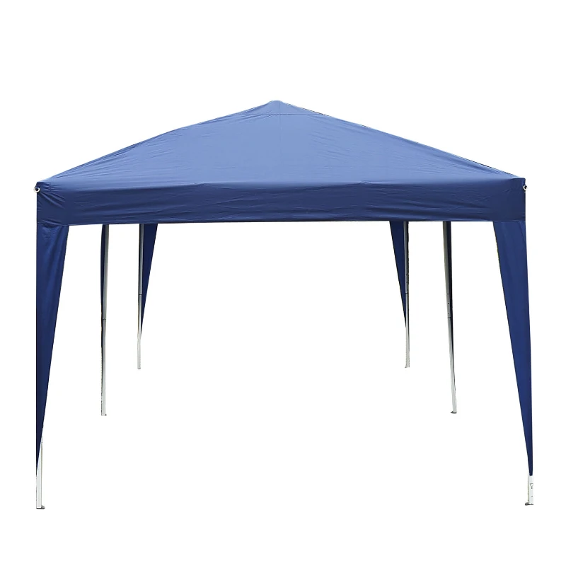 Outsunny Pop Up Gazebo 3 x 6m, Foldable Canopy Tent with Carrying Bag for Outdoor Garden Patio Party, Blue