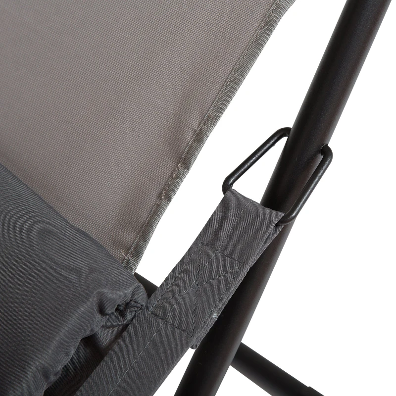 Outsunny® Sonnenliege mit Fußhocker Gartenliege Relaxliege Weiche Polsterung Polyester