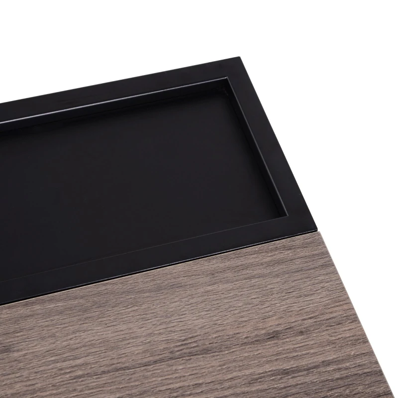 HOMCOM Couchtisch mit erhöhbarer Tischplatte Kaffeetisch Wohnzimmer mit Stauraum Spanplatte 110 x 65 x 39,3 cm