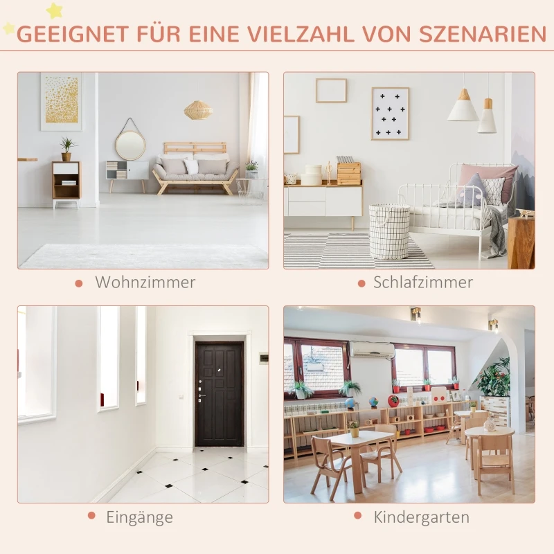 HOMCOM szafka dziecięca z 3 szufladami MDF różowy